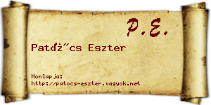 Patócs Eszter névjegykártya